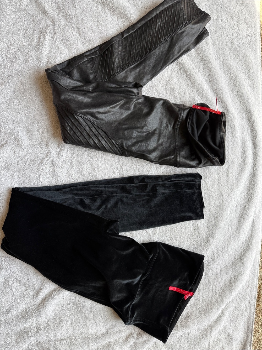 Spanx Moto Leggings & Spanx Velvet Leggings